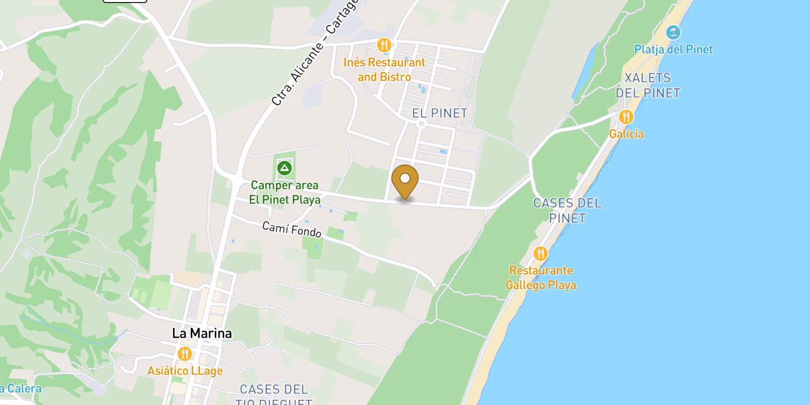 Mapa — Villas en El Pinet, La Marina