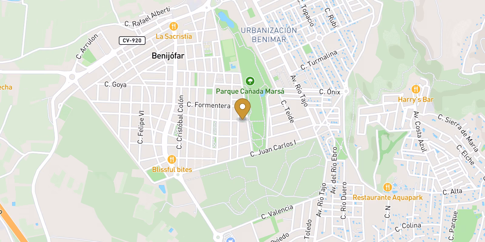 Mapa — Villa con solarium en Polideportivo, Benijófar