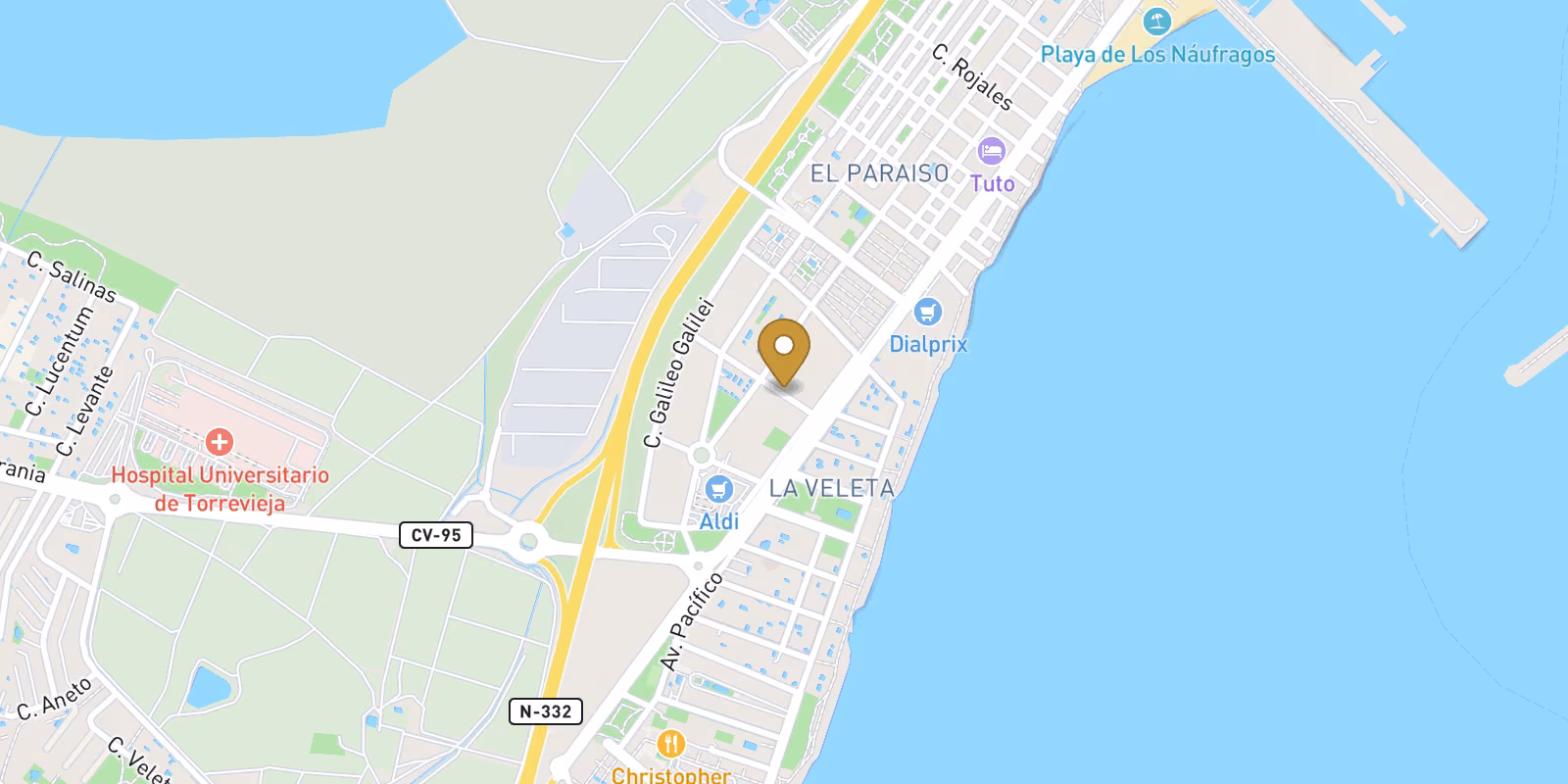 Mapa — Bungalow junto al mar en Villa Amalia, Torrevieja