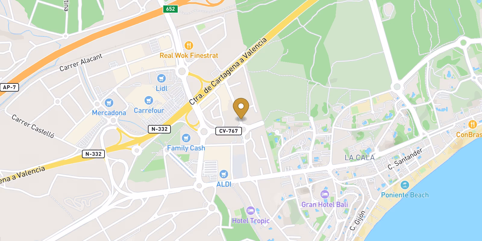Mapa — Apartamento llave en mano en Cala de Finestrat