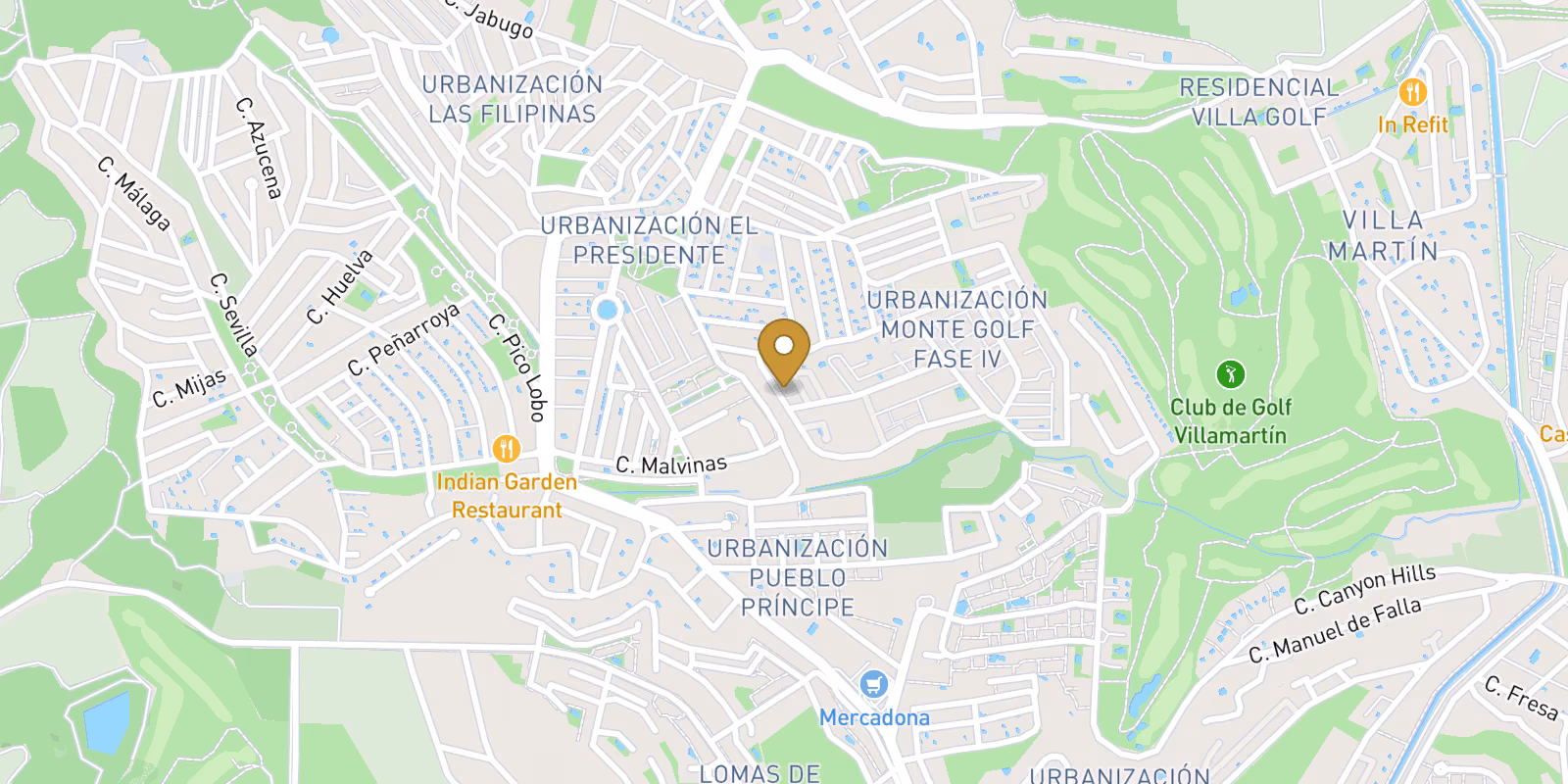 Mapa — Apartamentos en planta baja en Las Filipinas