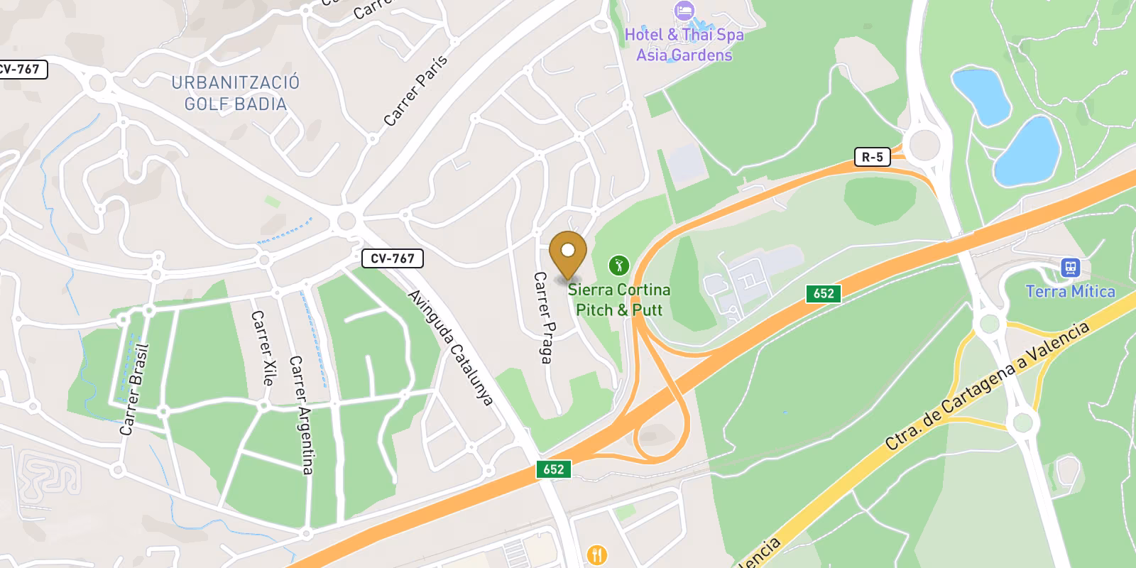 Mapa — Villas llave en mano en Sierra Cortina, Finestrat