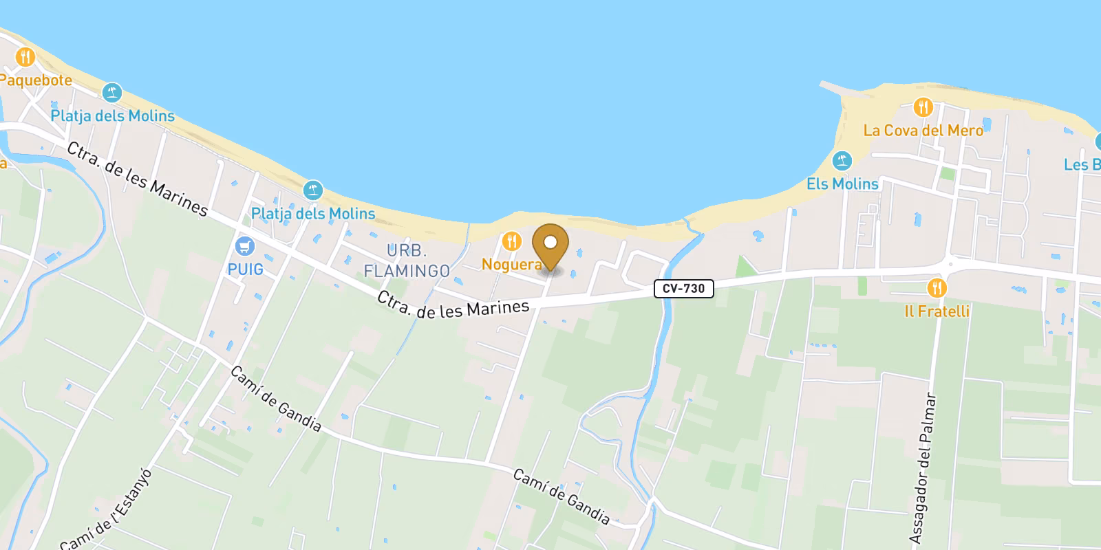 Mapa — Áticos en L´Estanyó (Marinas), Denia