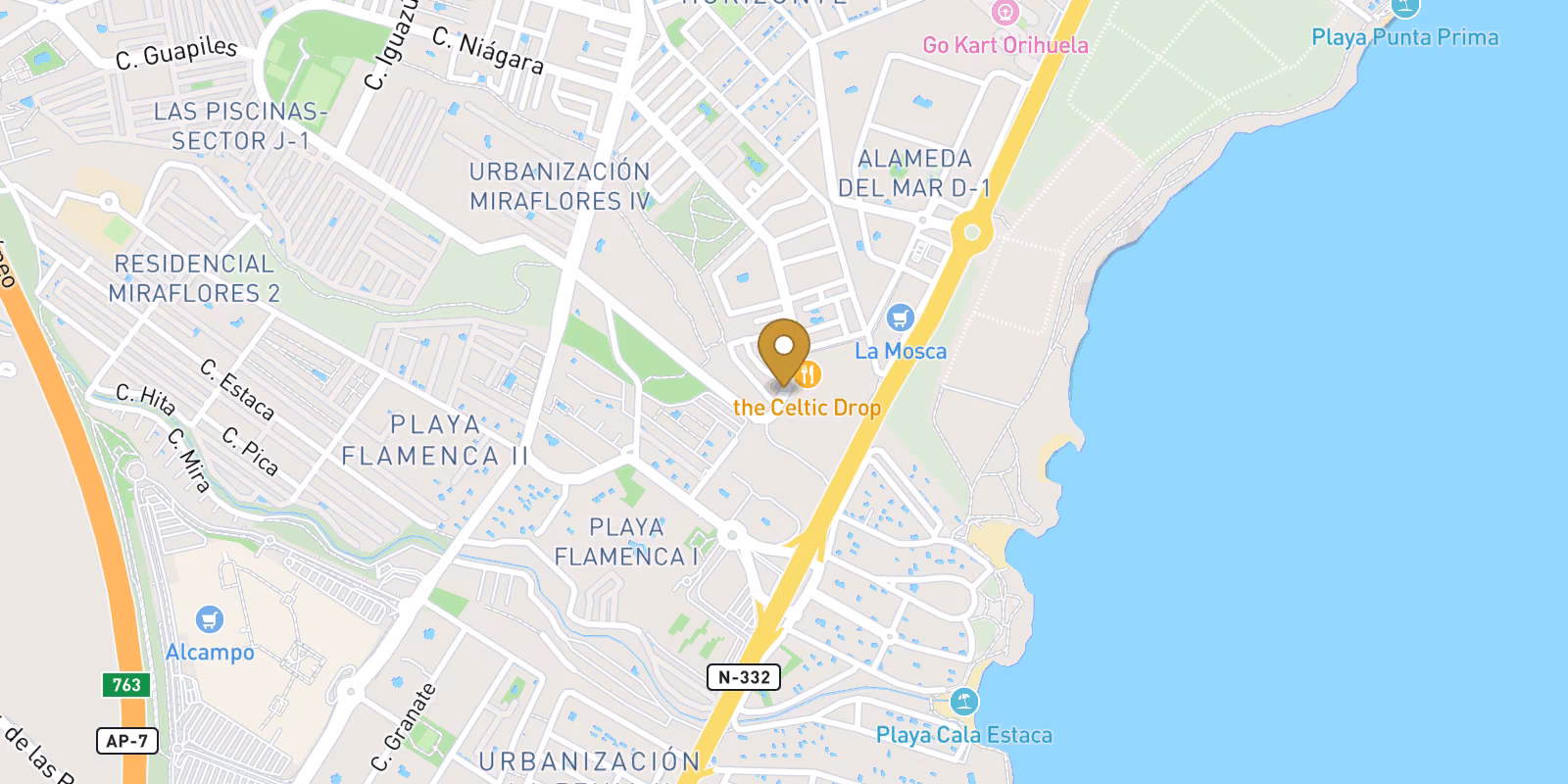 Mapa — Planta baja en Playa Flamenca, Orihuela Costa