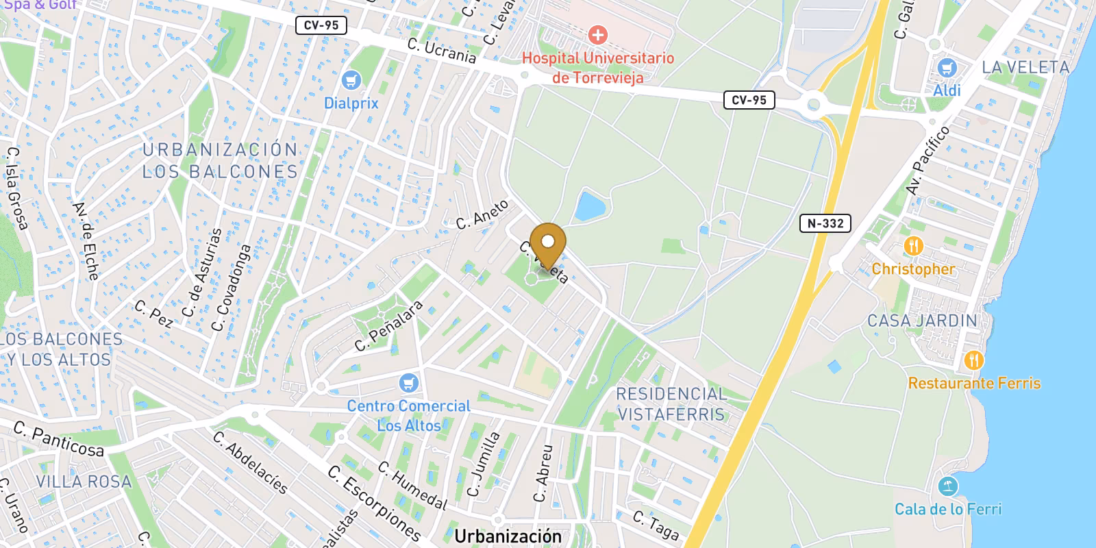 Mapa — Adosado en Los Altos, Torrevieja por 330.000 €