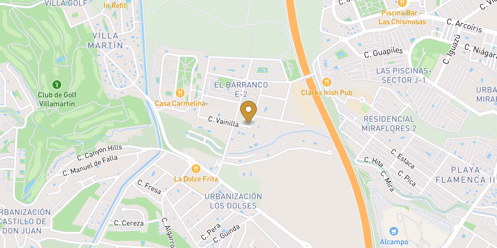Mapa — Villa de obra nueva en El Barranco, Orihuela Costa