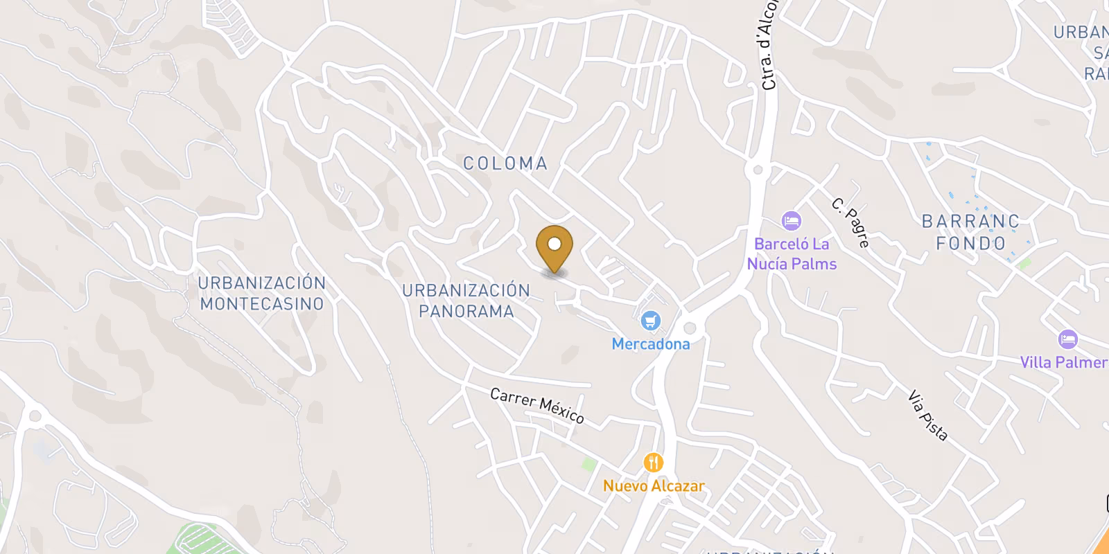 Mapa — Villas en Urb. Don Mar, la Nucia