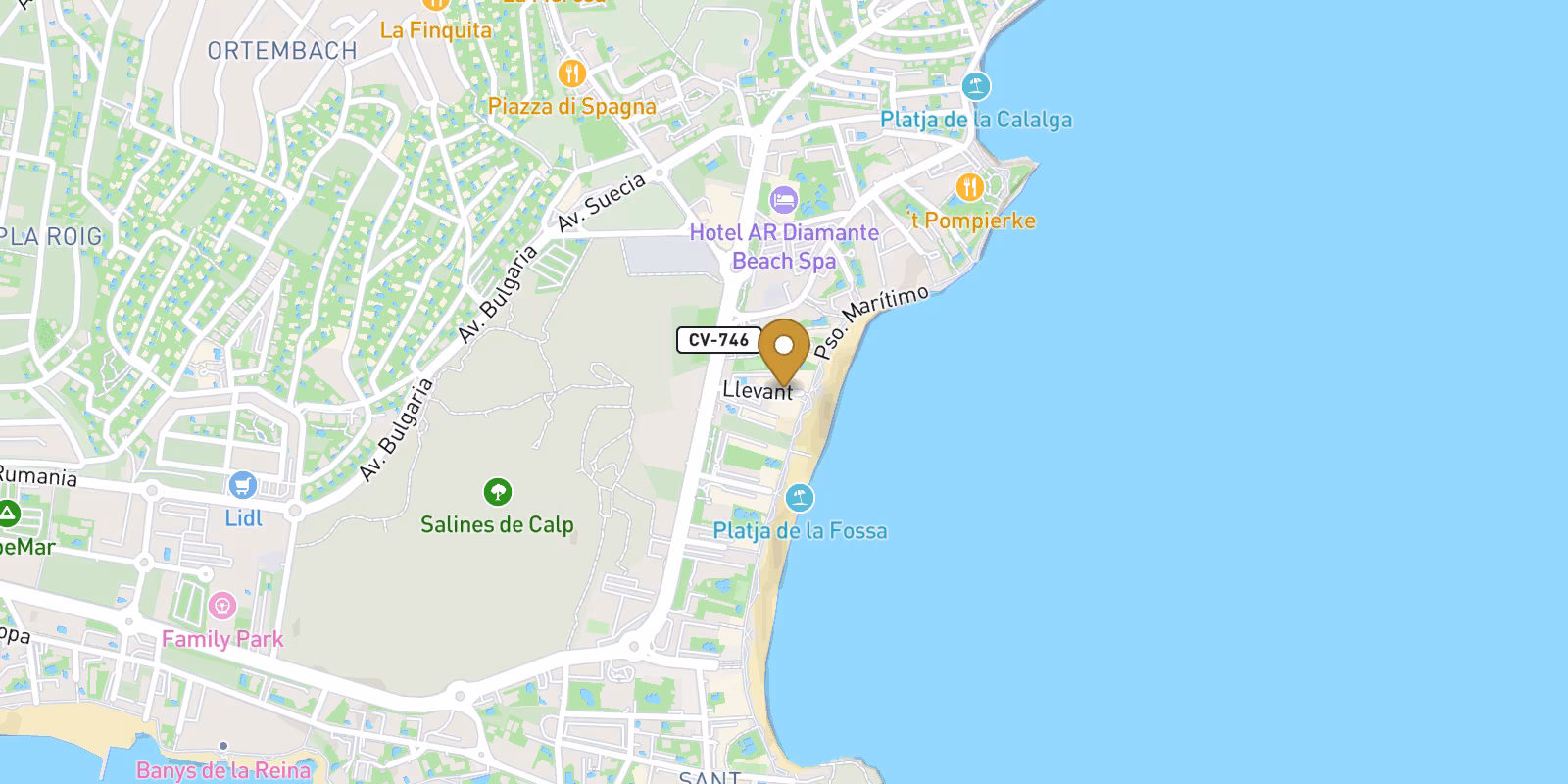 Mapa — Ático en Playa La Fossa, Calpe