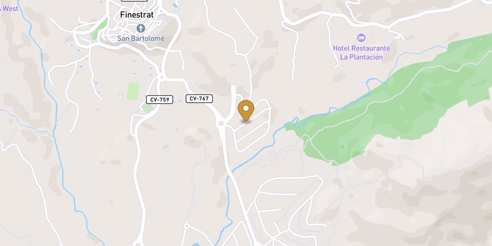 Mapa — Villas familiares con parcela en Balcón de Finestrat