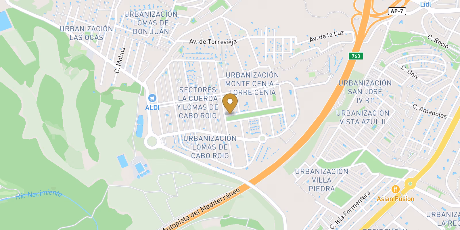 Mapa — Plantas bajas en Lomas de Cabo Roig