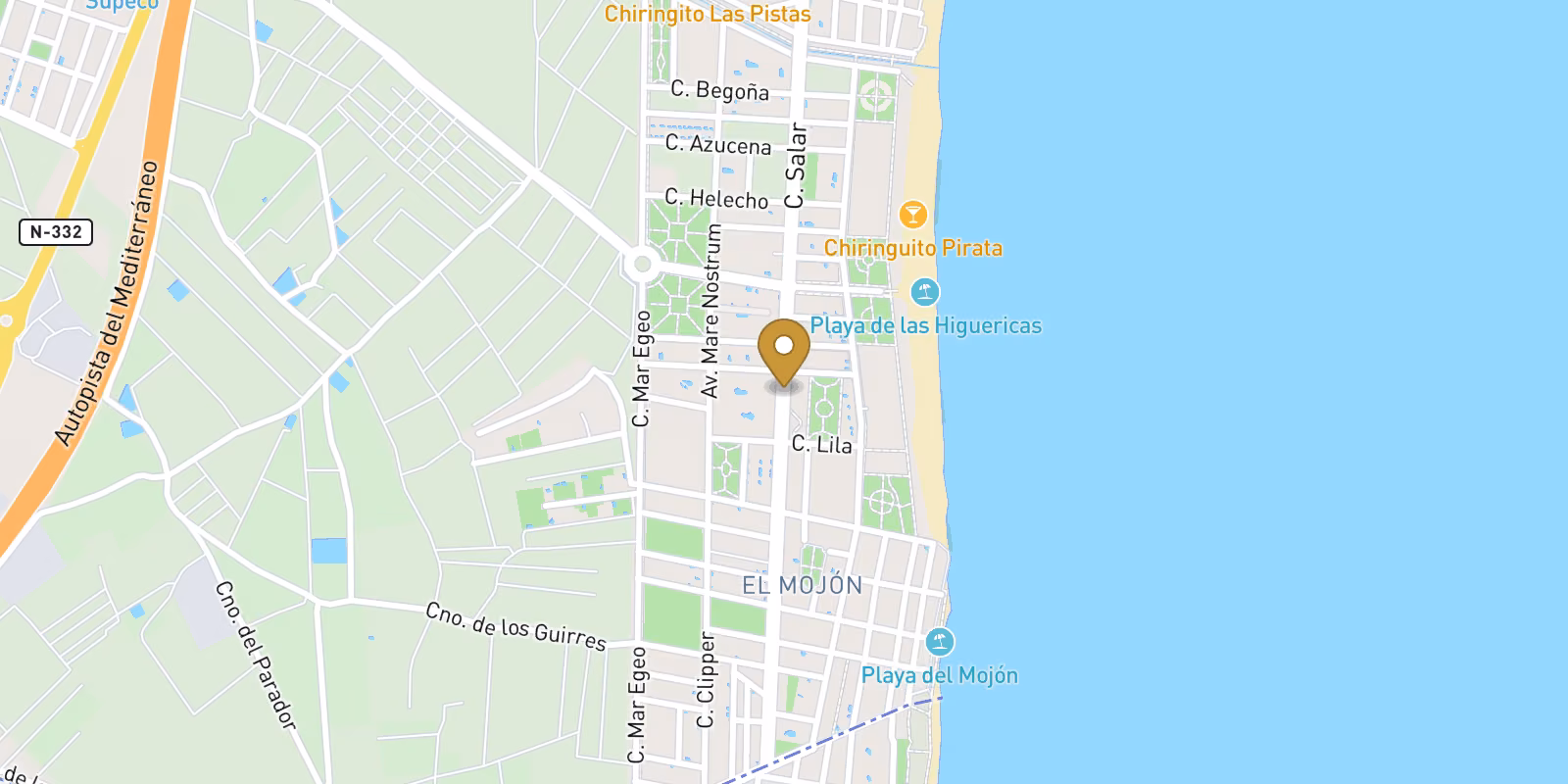Mapa — Villas de Obra Nueva en Torre de la Horadada