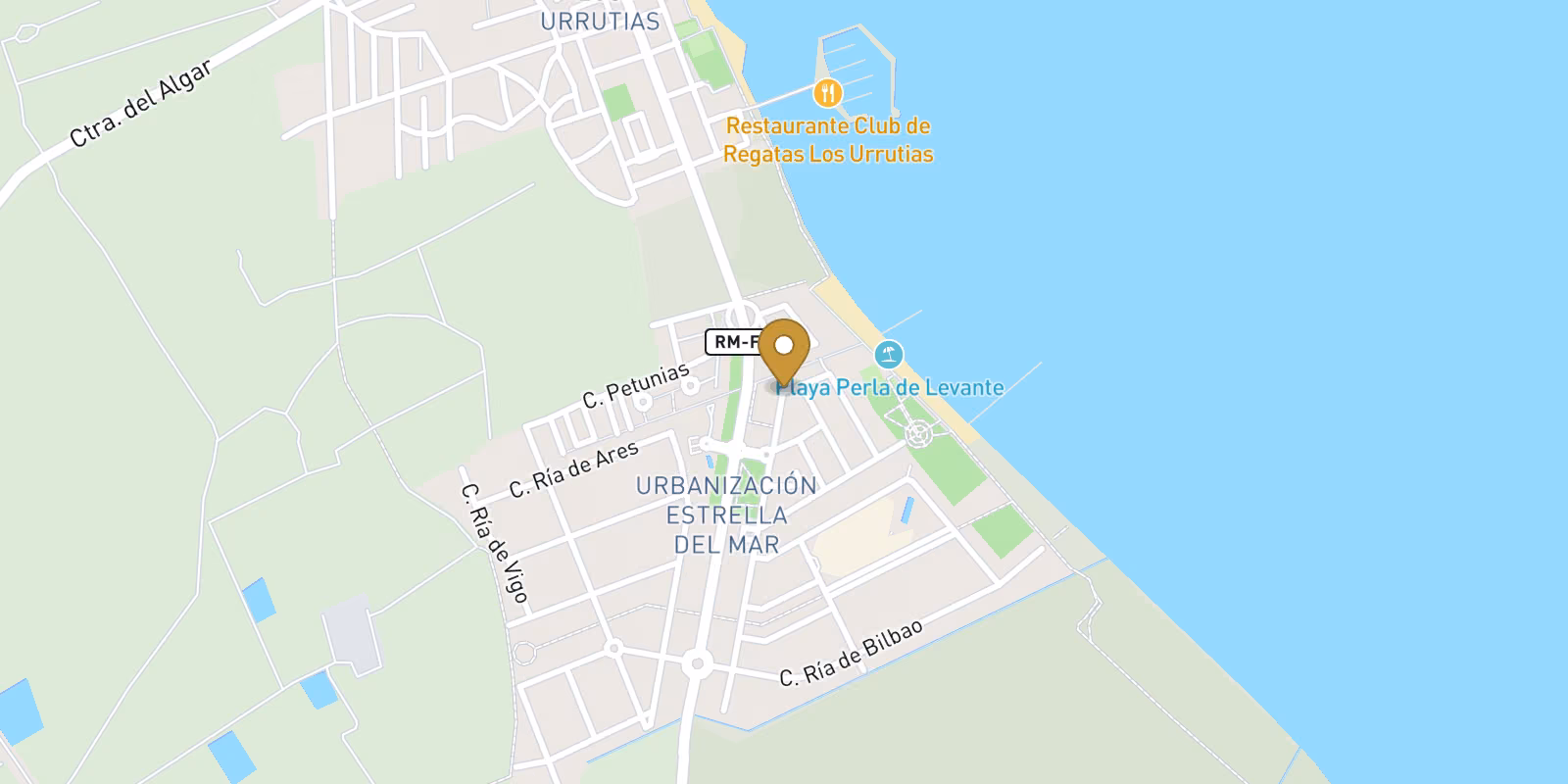 Mapa — Villas de Obra Nueva en los Urrutias, Murcia