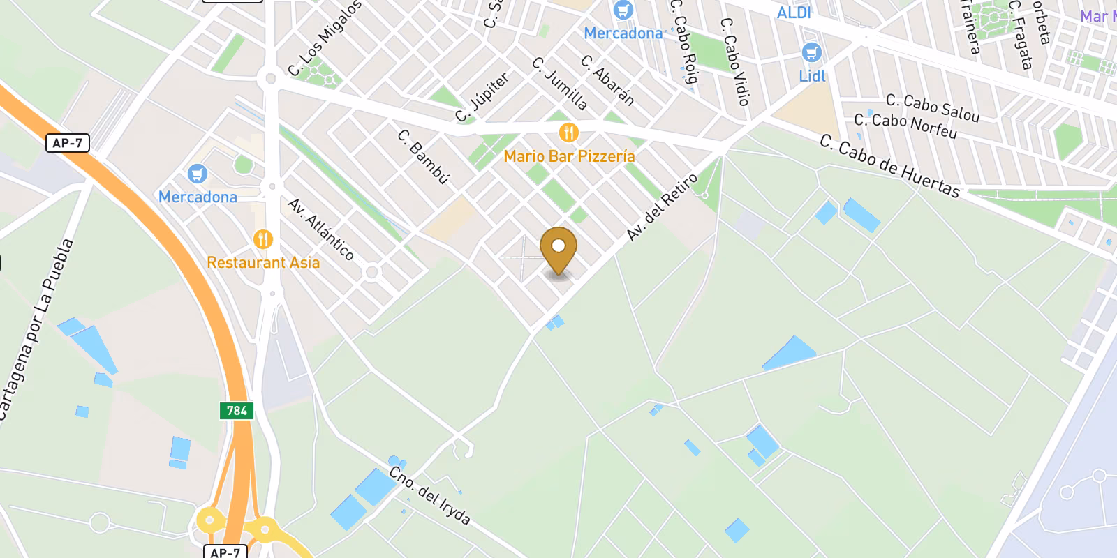 Mapa — Villas Pareadas de Obra Nueva en San Javier
