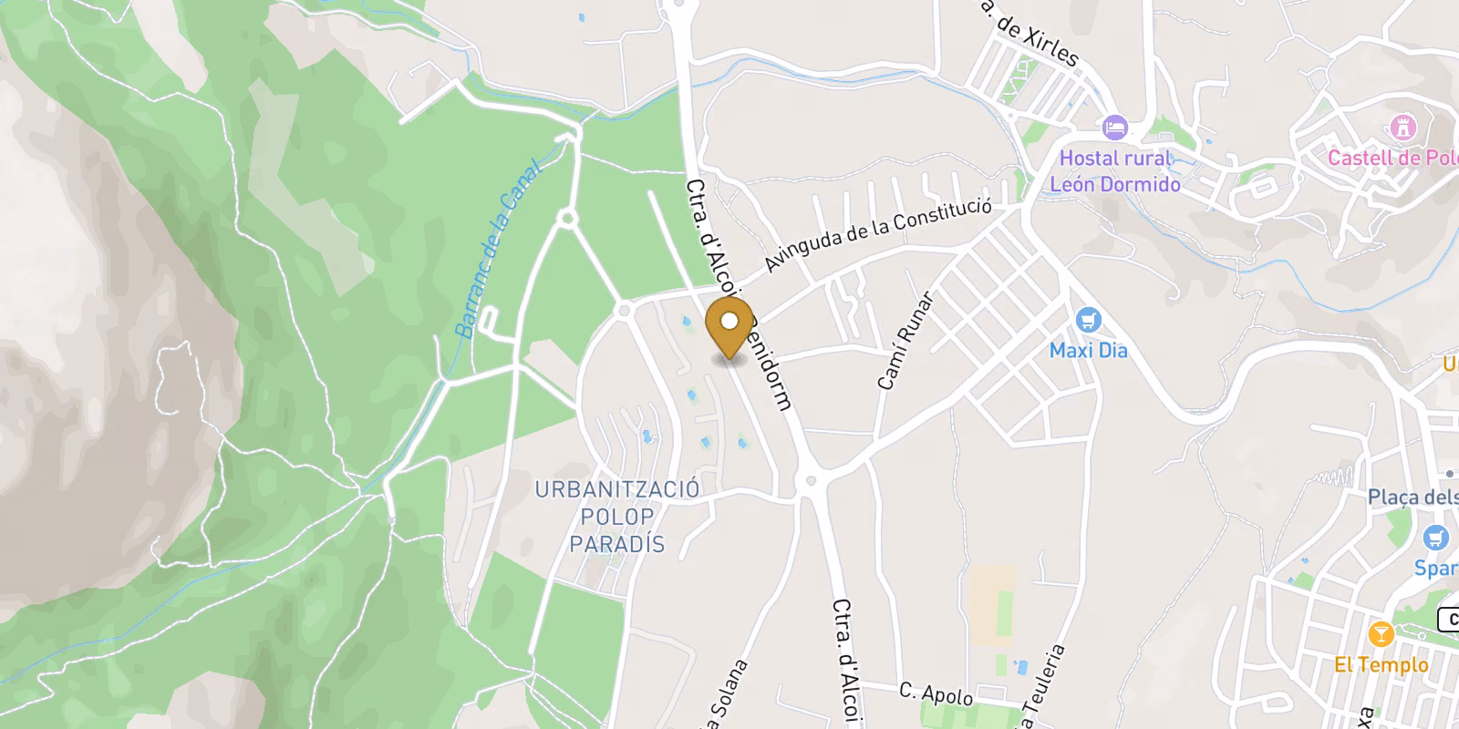 Mapa — Villas de lujo de nueva construcción en Polop con impresionantes vistas