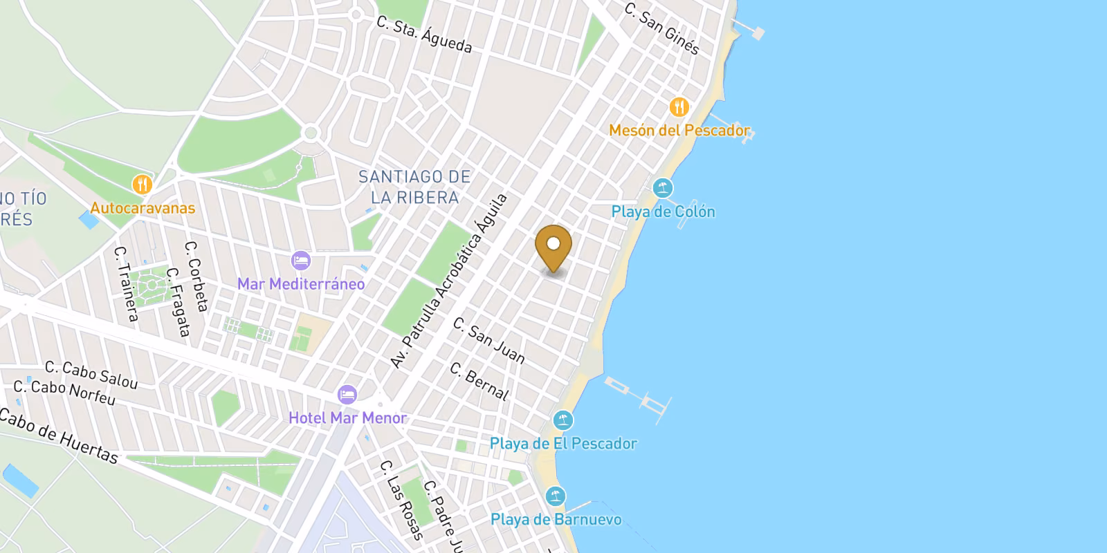 Mapa — Adosados de Obra Nueva en Santiago de la Ribera