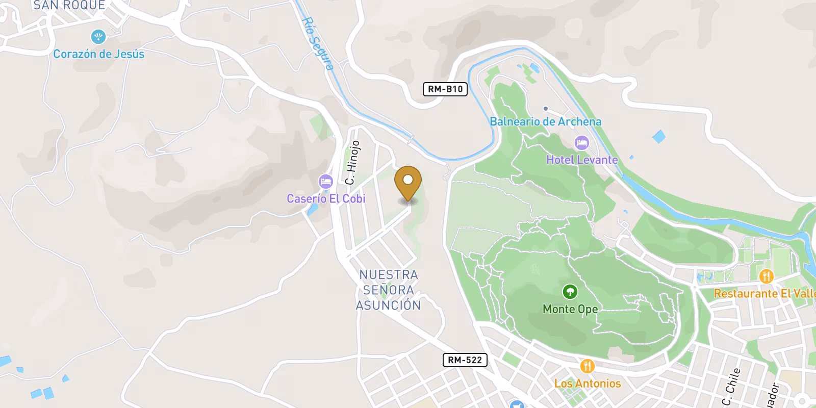 Mapa — Áticos en Villanueva del Rio Segura, Archena