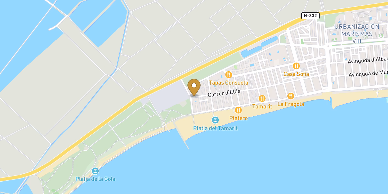 Mapa — Áticos en Playa Tamarit, Santa Pola
