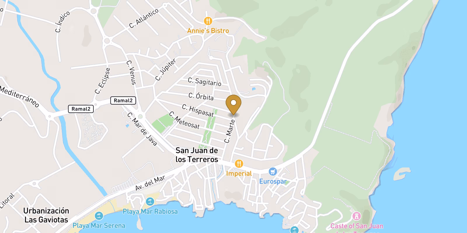 Mapa — Villas de Obra Nueva San Juan de los Terreros, Almeria