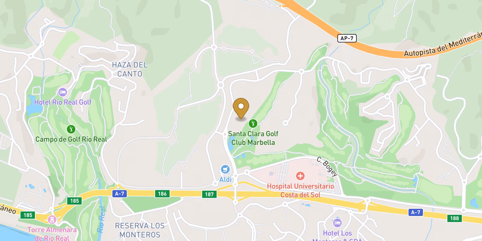 Mapa — Urbanización Cerrada en Primera Línea de Golf