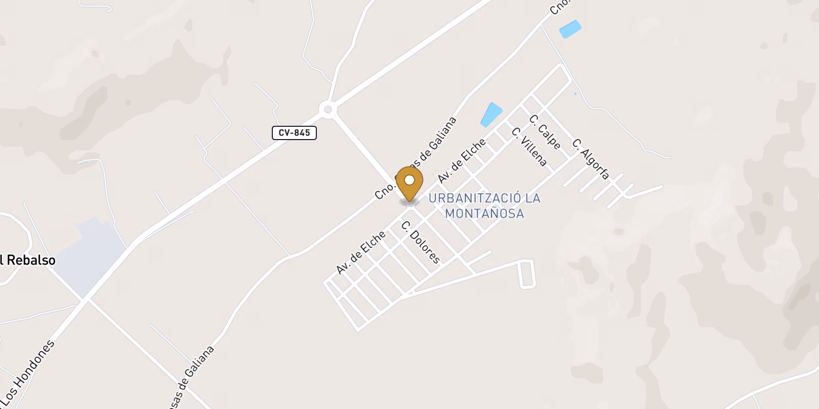 Mapa — Villas en Urbaniz La Montañosa, Hondón de las Nieves