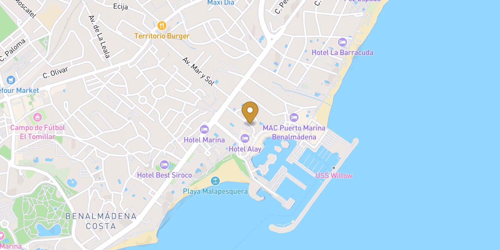 Mapa — Complejo Residencial de Obra Nueva con Vistas al Mar en Benalmadena