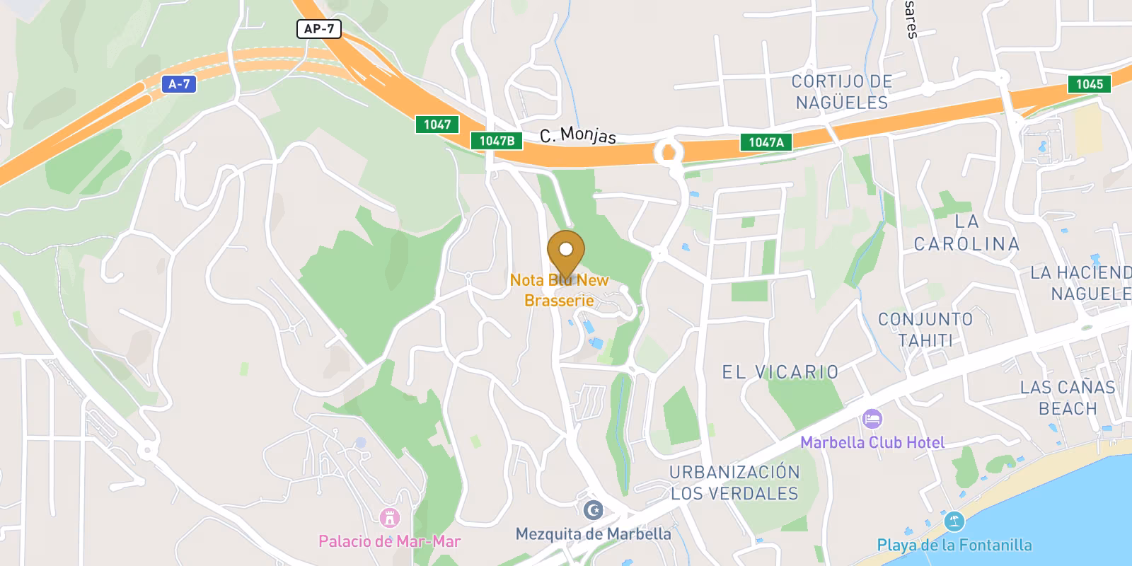 Mapa — Viviendas de Lujo en la Milla de Oro de Marbella