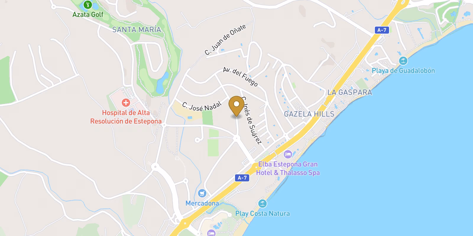 Mapa — Complejo Residencial de Obra Nueva en la Gaspara, Estepona