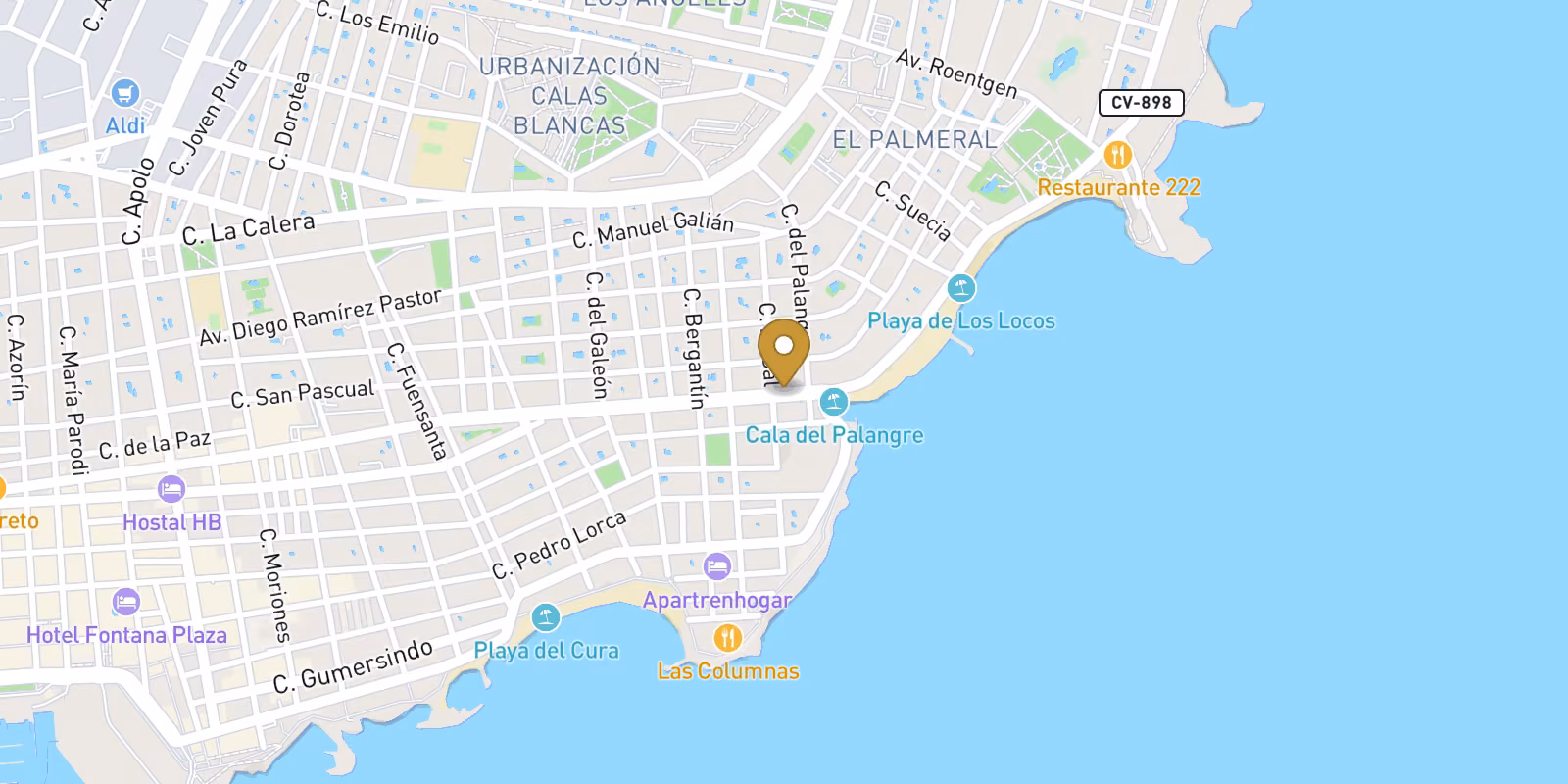 Mapa — Apartamentos con vistas al mar en Habaneras