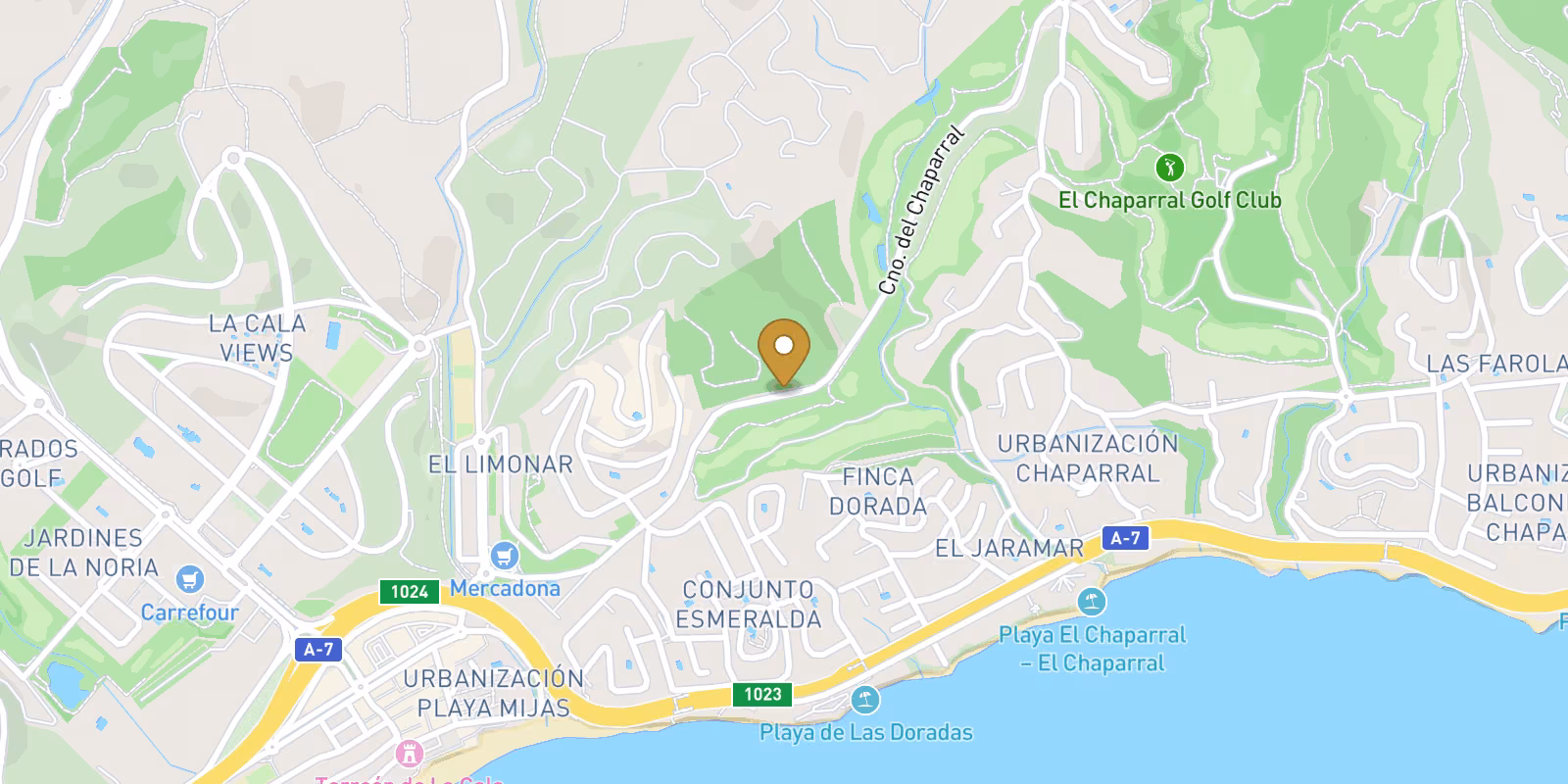 Mapa — Villas de Obra Nueva con Vistas al Mar en la Cala de Mijas
