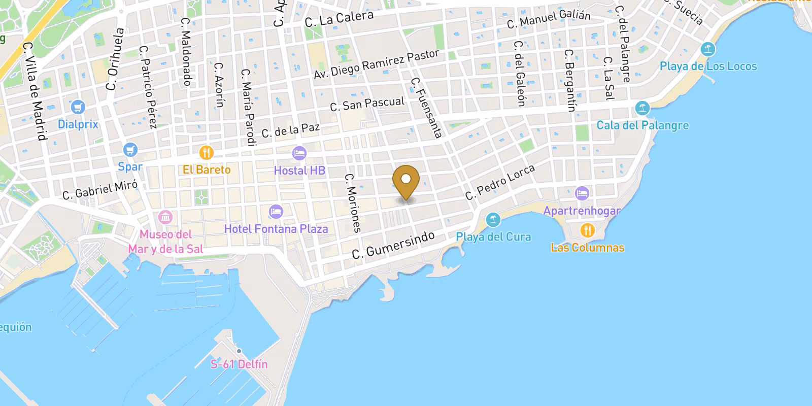 Mapa — Áticos y apartamentos en Playa del Cura, Torrevieja