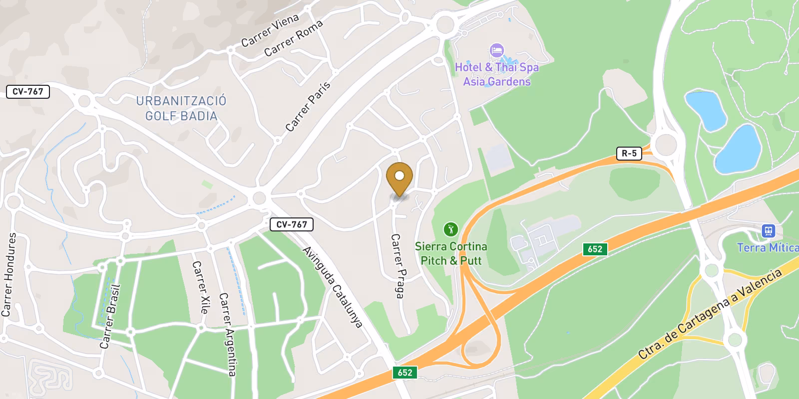 Mapa — Villas en Sierra Cortina, Finestrat