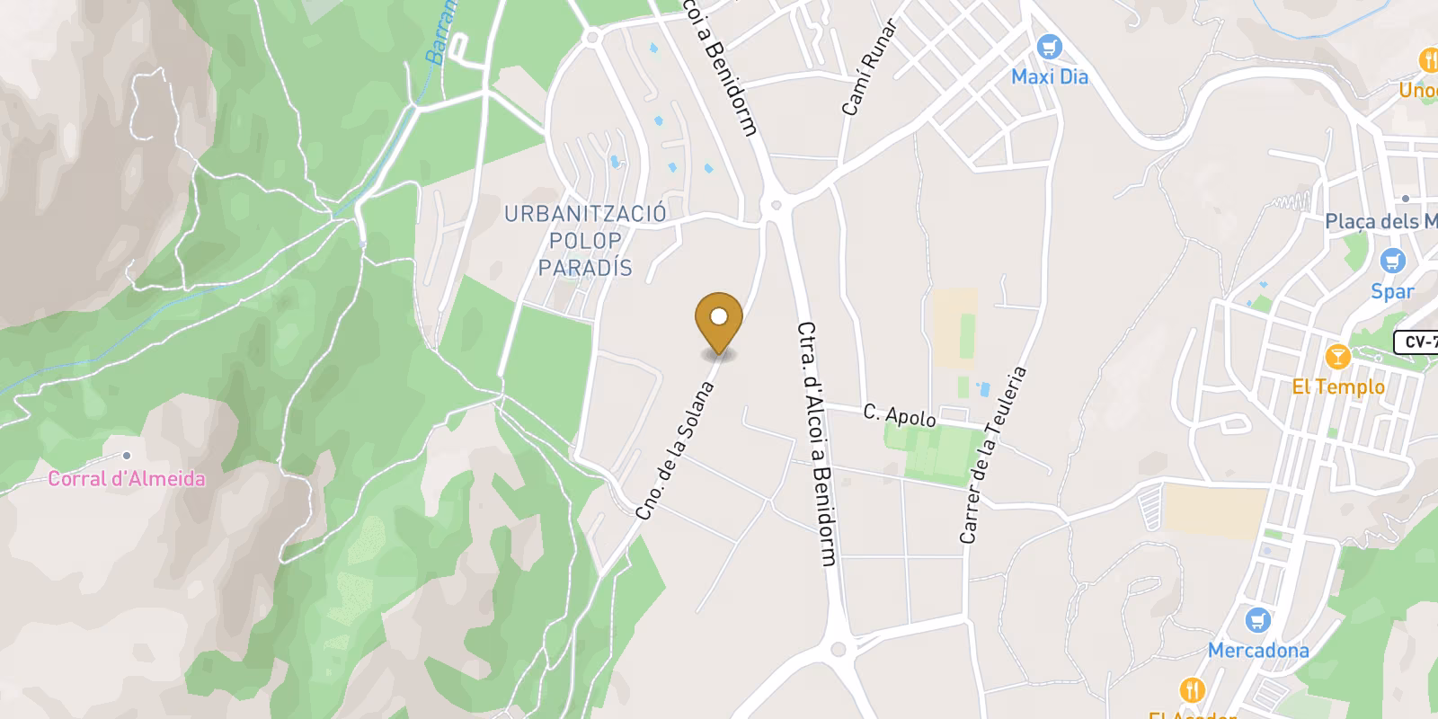 Mapa — Villa de 4 dormitorios en Urbanizaciones, Polop