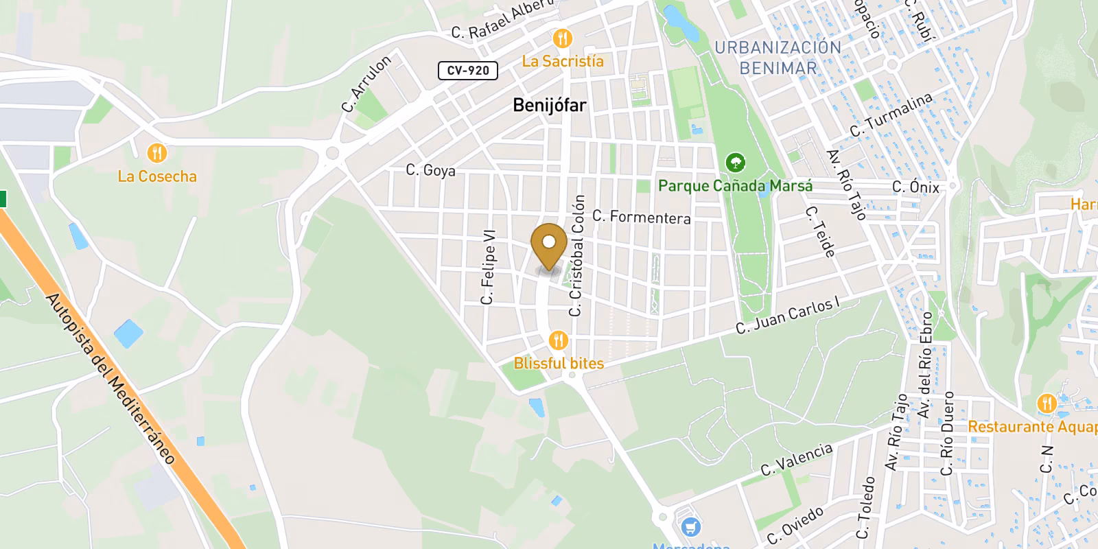 Mapa — Apartamentos de obra nueva en Benijófar
