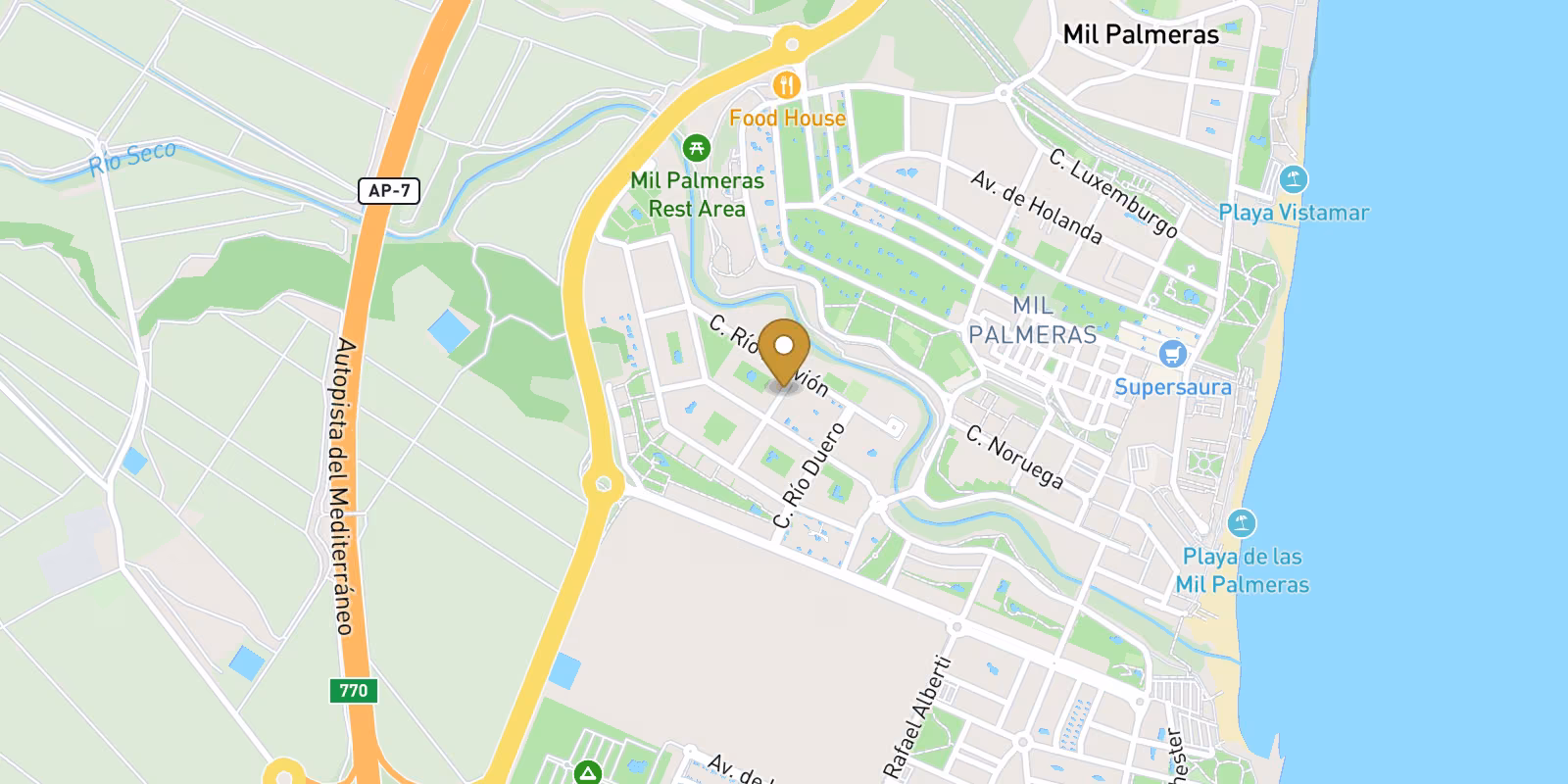 Mapa — Villa en Riomar, Pilar de la Horadada