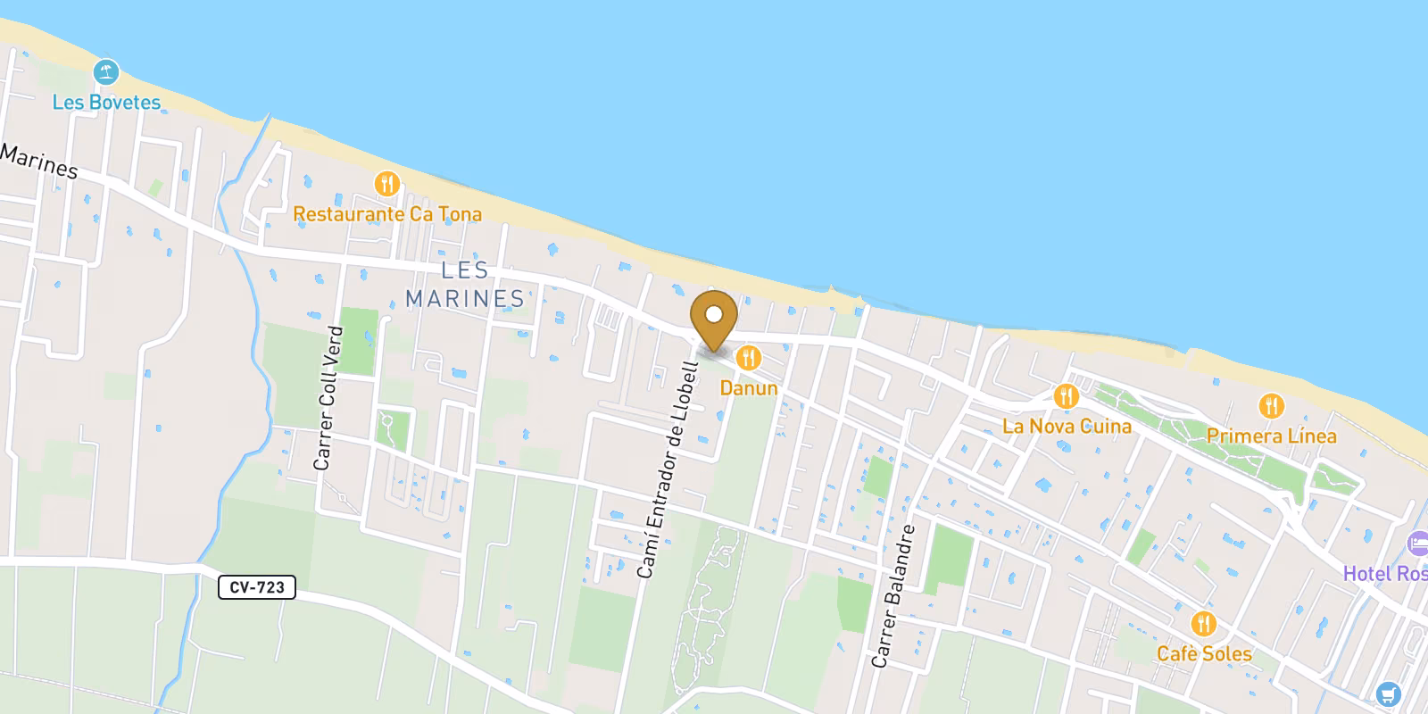 Mapa — Áticos en Las Marinas km 2.5, Denia