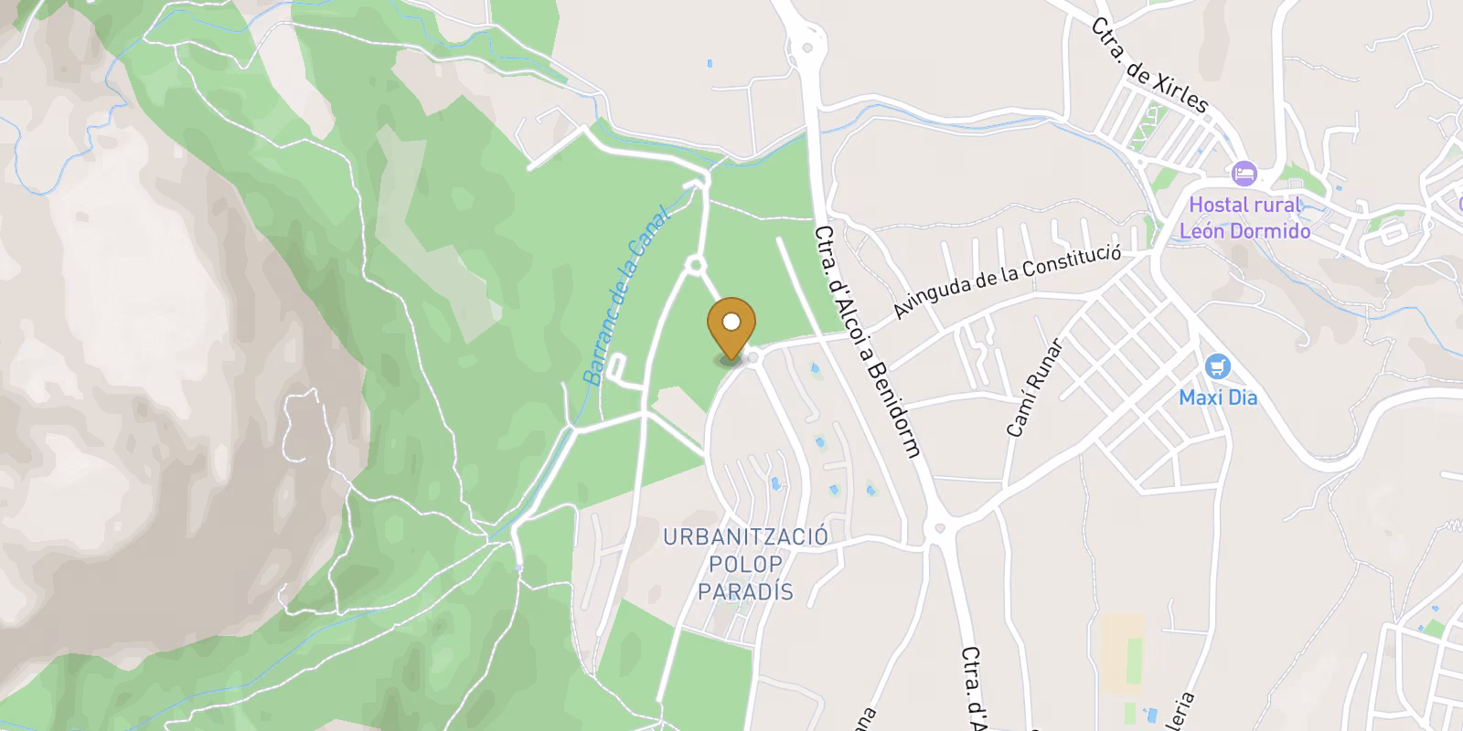 Mapa — Villas de obra nueva en Pau 1, Polop