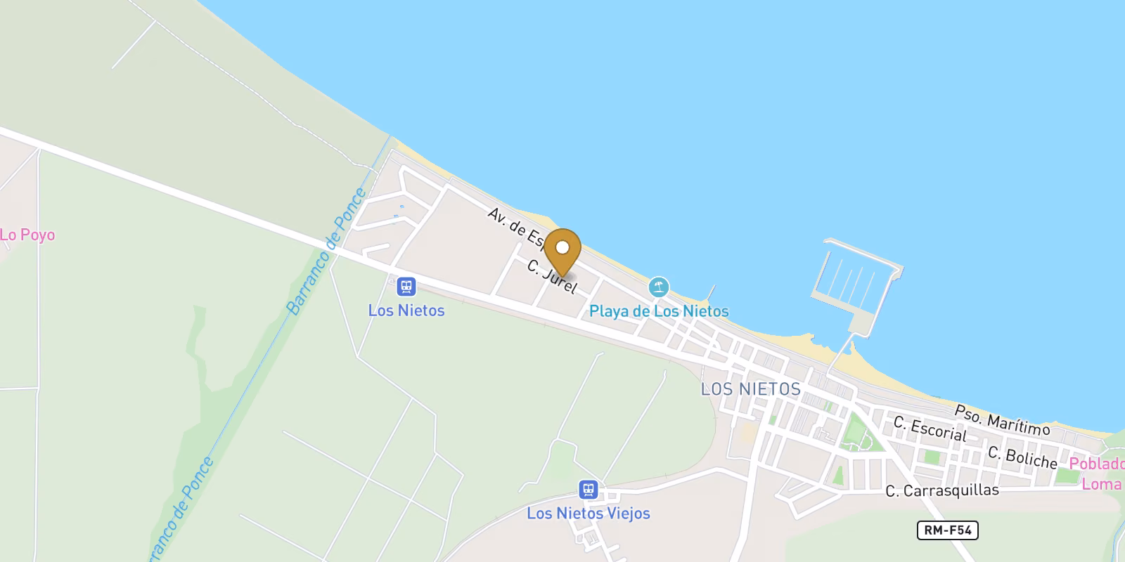 Mapa — Pareados de Obra Nueva en los Nietos, la Manga Mar Menor