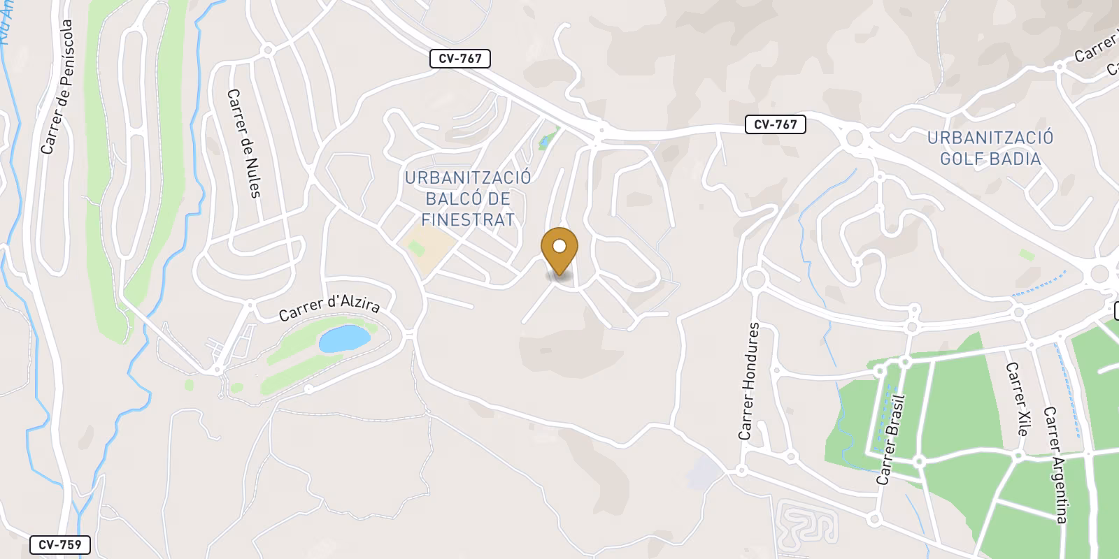 Mapa — Villa en Balcón de Finestrat con piscina privada