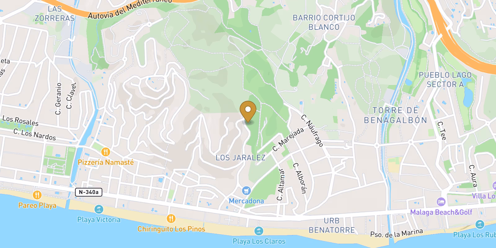 Mapa — Residencial de Obra Nueva en Rincon de la Victoria, Cerca de Malaga