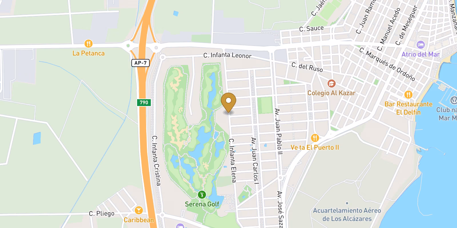 Mapa — Nuevo Complejo Residencial Cerca de la Serena Golf, los Alcazares