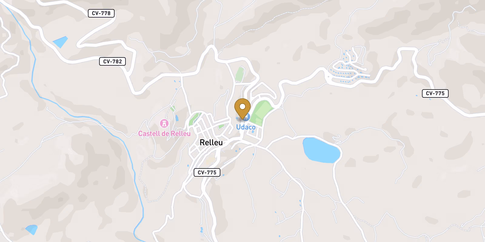 Mapa — Áticos en Pueblo, Relleu