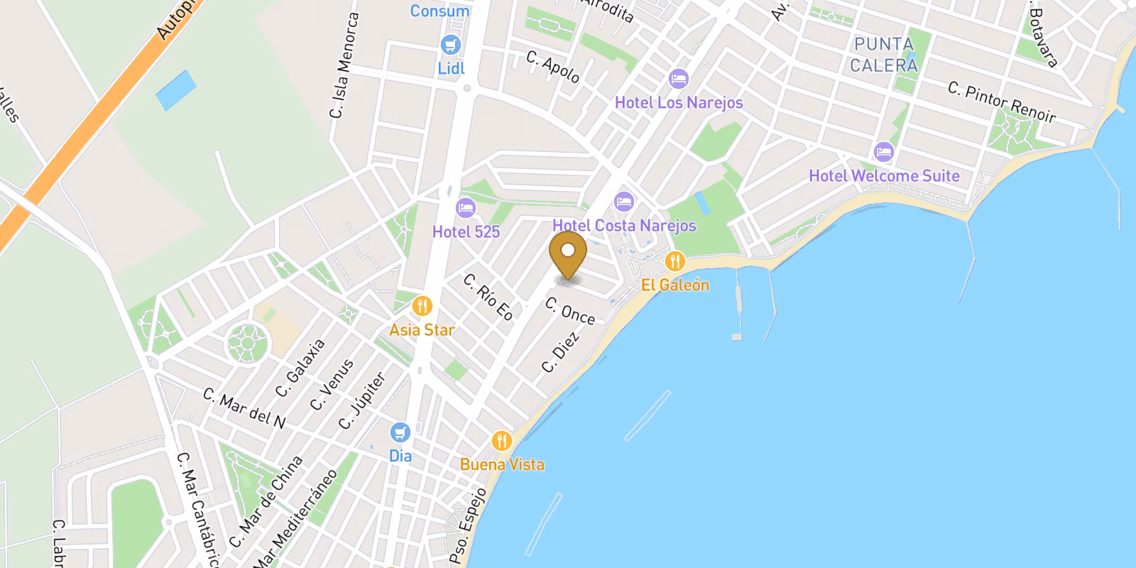 Mapa — Villas de Obra Nueva en los Alcazares
