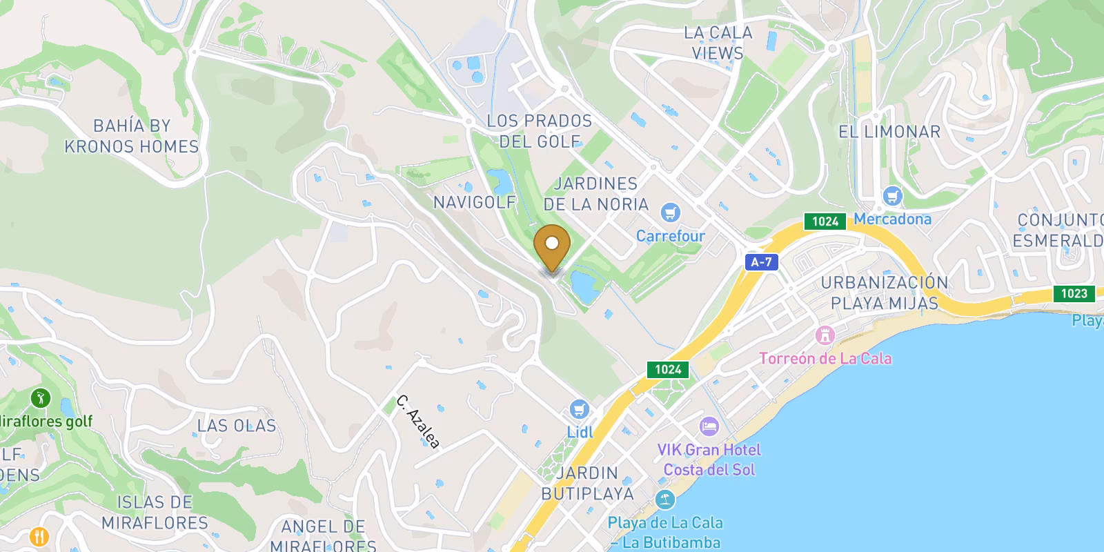Mapa — Complejo Residencial de Obra Nueva en las Lagunas de Mijas