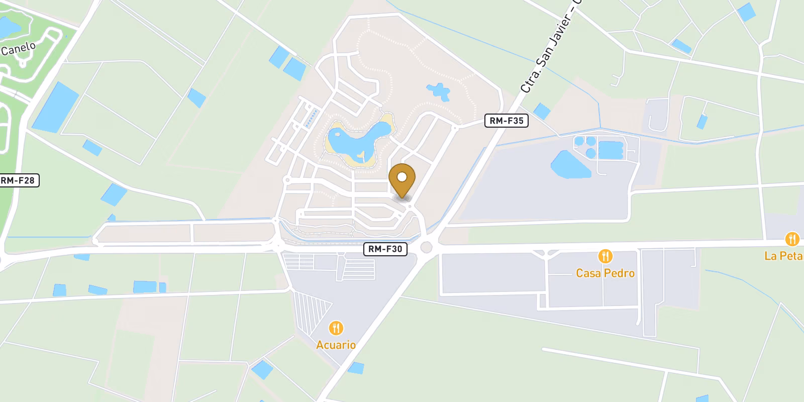 Mapa — Villas de Obra Nueva en Complejo Privado en la Provincia de Murcia