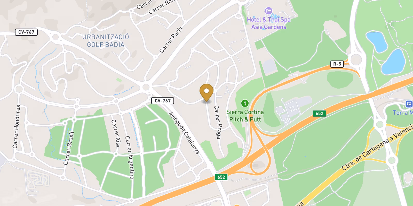 Mapa — Villa con vistas al mar en Sierra Cortina