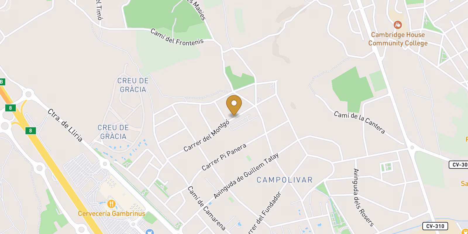 Mapa — Residencial de Obra Nueva en Godella, Valencia