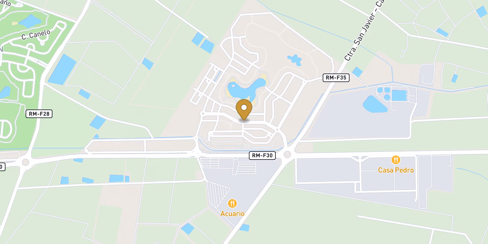 Mapa — Villas de Obra Nueva en Complejo Privado en la Provincia de Murcia