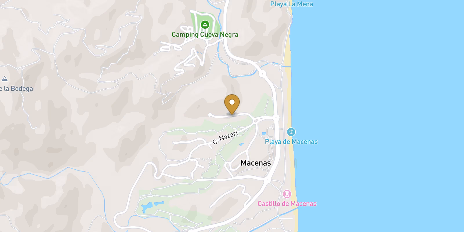 Mapa — Apartamentos y áticos de nueva construcción frente al mar en venta en Macenas, Almería