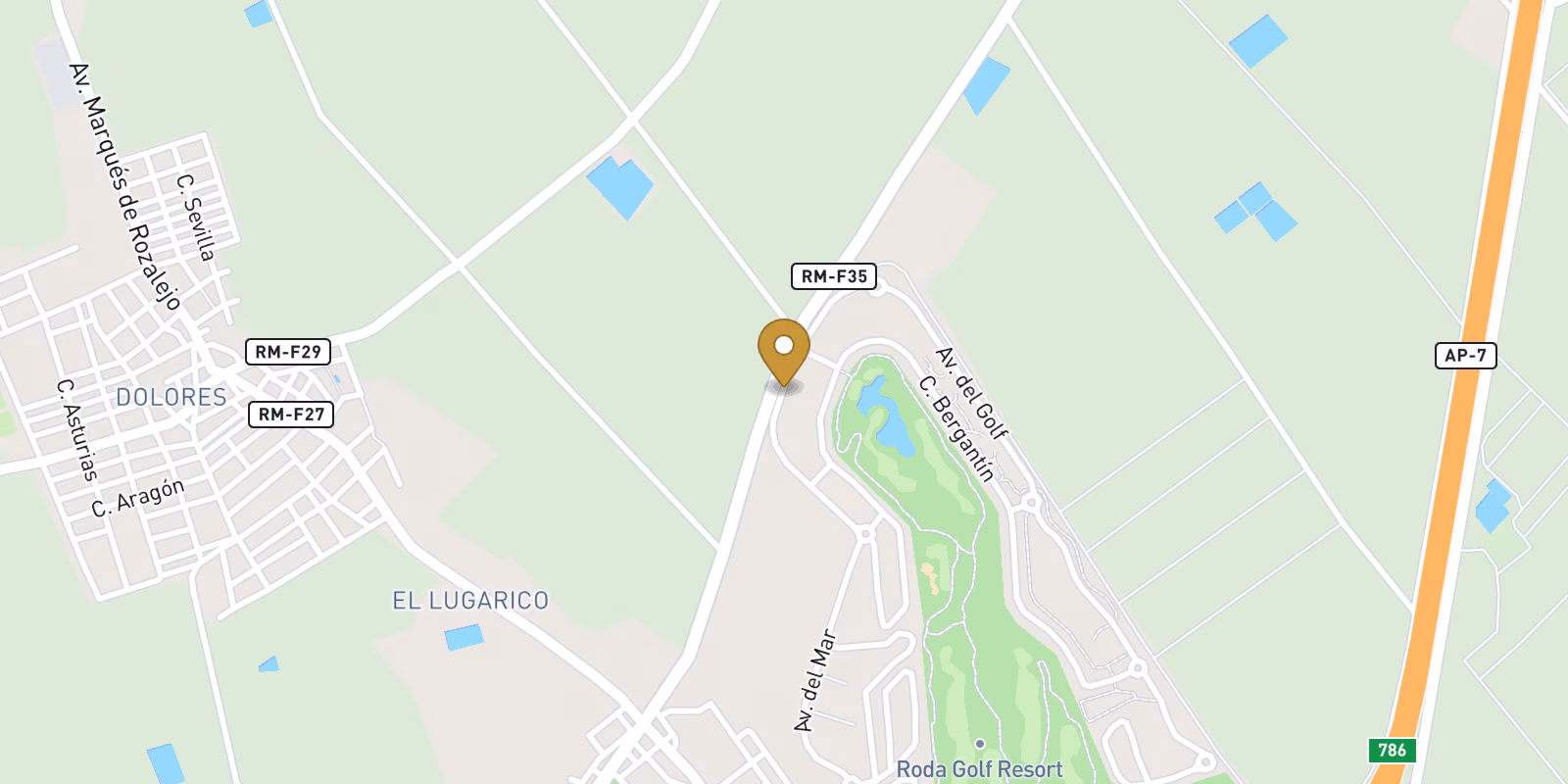 Mapa — Bungalows de Obra Nueva en Roda Golf