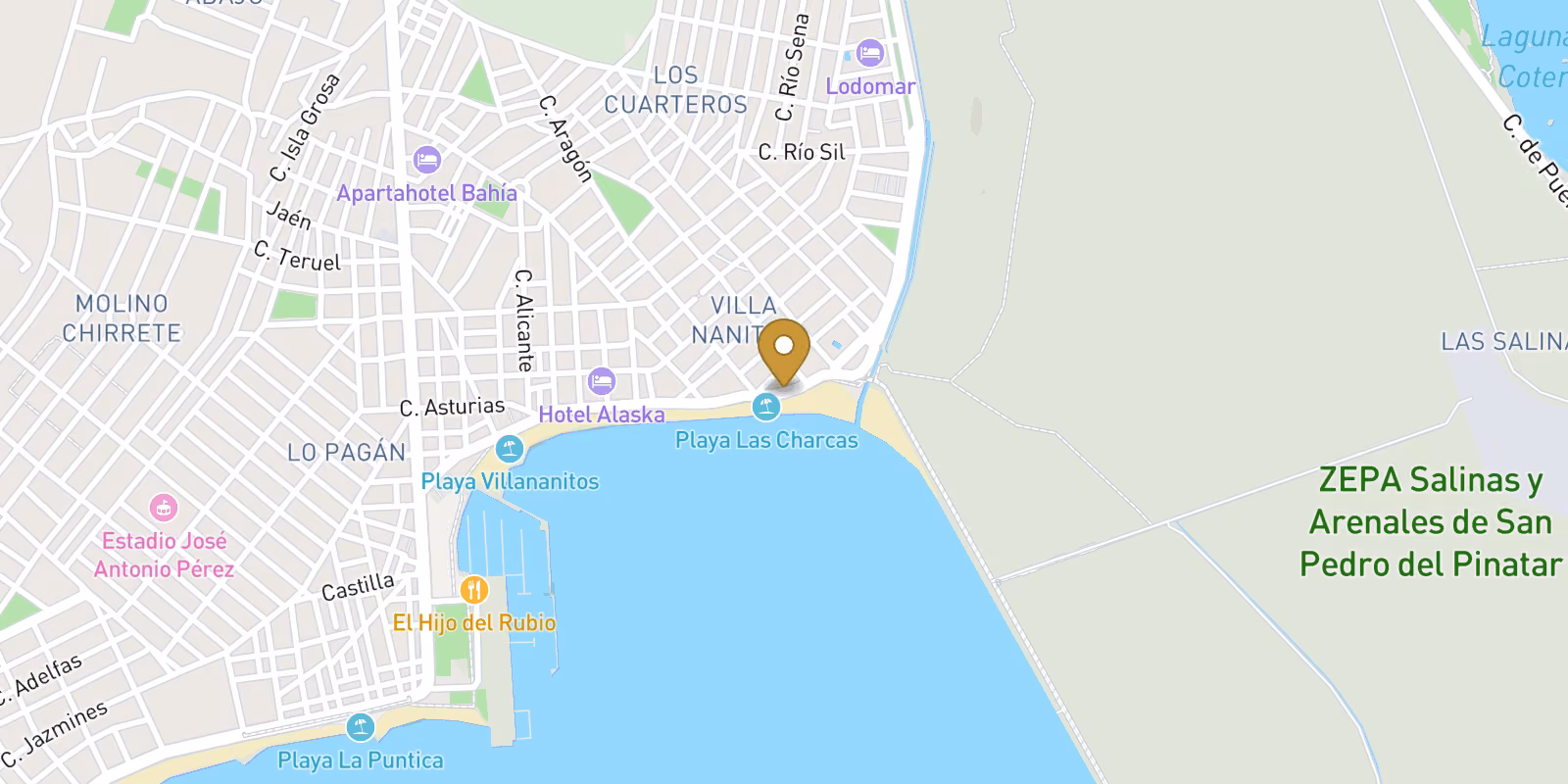 Mapa — Residencial de Obra Nueva en Primera Línea de Playa en San Pedro del Pinatar
